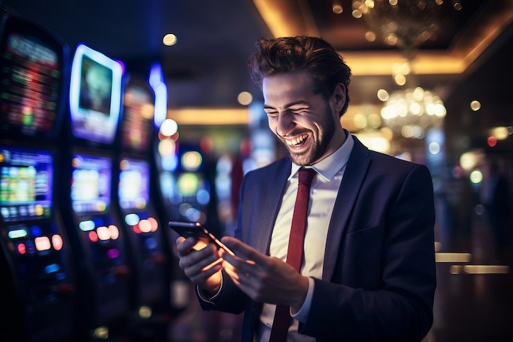Pengguna menikmati permainan Live Casino secara interaktif dengan perangkat mobile dan desktop modern